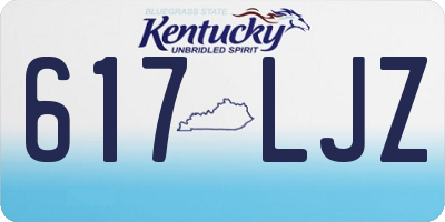 KY license plate 617LJZ