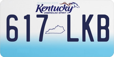 KY license plate 617LKB