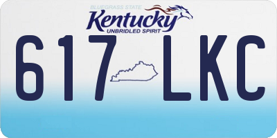 KY license plate 617LKC
