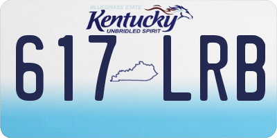 KY license plate 617LRB