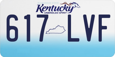 KY license plate 617LVF