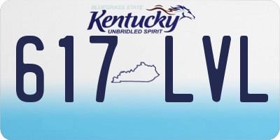 KY license plate 617LVL