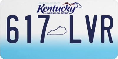 KY license plate 617LVR
