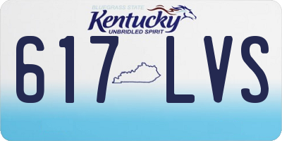 KY license plate 617LVS