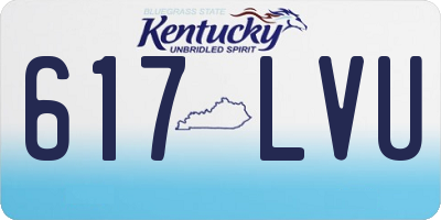 KY license plate 617LVU