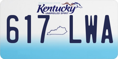 KY license plate 617LWA