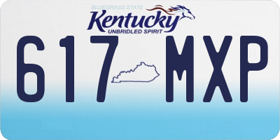 KY license plate 617MXP
