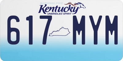 KY license plate 617MYM