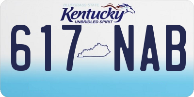 KY license plate 617NAB