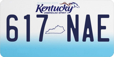 KY license plate 617NAE