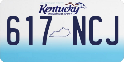 KY license plate 617NCJ