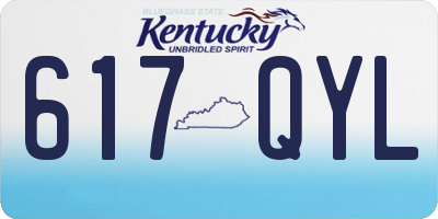 KY license plate 617QYL