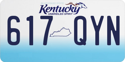 KY license plate 617QYN