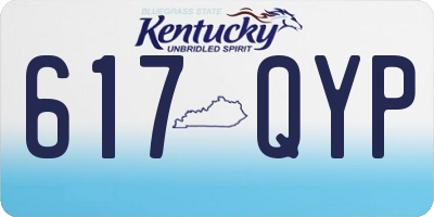 KY license plate 617QYP