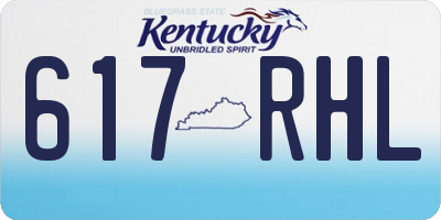 KY license plate 617RHL