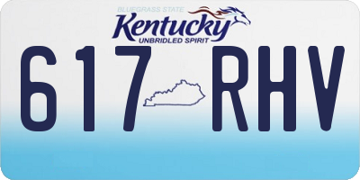 KY license plate 617RHV