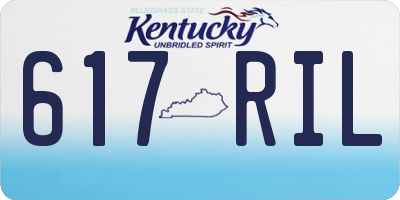 KY license plate 617RIL