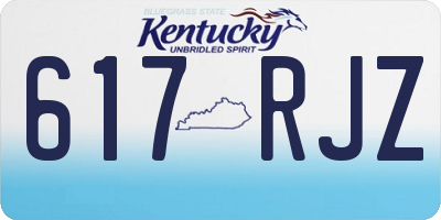 KY license plate 617RJZ