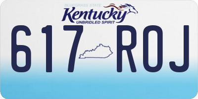 KY license plate 617ROJ