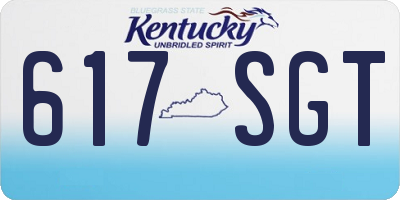 KY license plate 617SGT