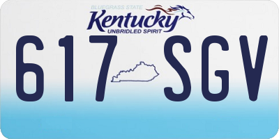 KY license plate 617SGV