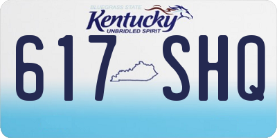 KY license plate 617SHQ