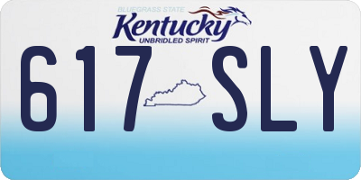 KY license plate 617SLY