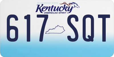 KY license plate 617SQT