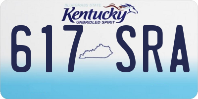 KY license plate 617SRA