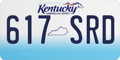 KY license plate 617SRD