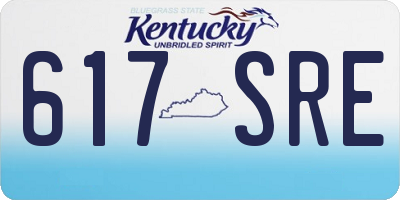 KY license plate 617SRE