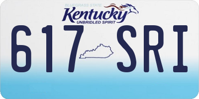 KY license plate 617SRI