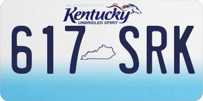 KY license plate 617SRK