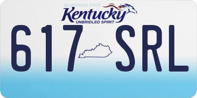 KY license plate 617SRL