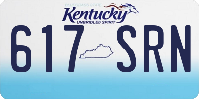 KY license plate 617SRN
