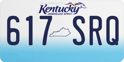 KY license plate 617SRQ