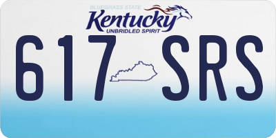 KY license plate 617SRS