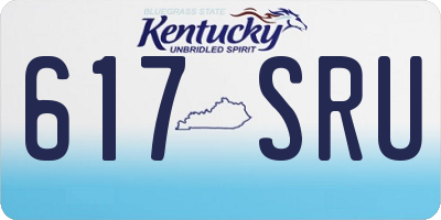 KY license plate 617SRU