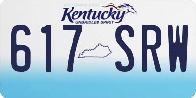 KY license plate 617SRW