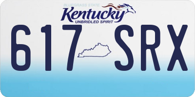 KY license plate 617SRX