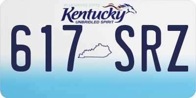 KY license plate 617SRZ