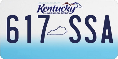 KY license plate 617SSA