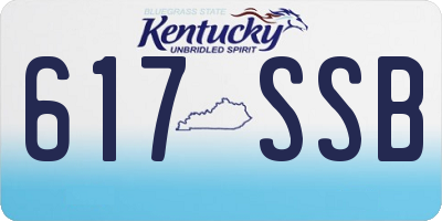 KY license plate 617SSB
