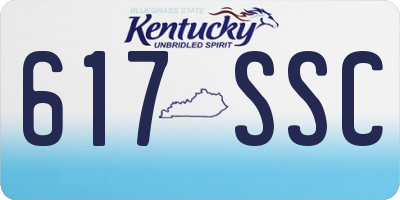 KY license plate 617SSC