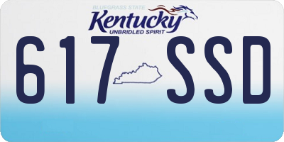 KY license plate 617SSD