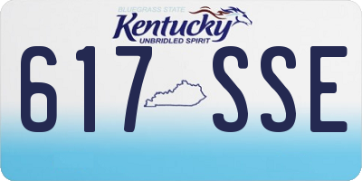 KY license plate 617SSE