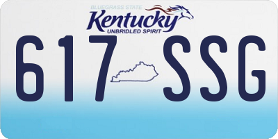 KY license plate 617SSG