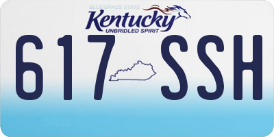 KY license plate 617SSH