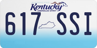 KY license plate 617SSI