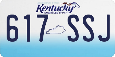 KY license plate 617SSJ
